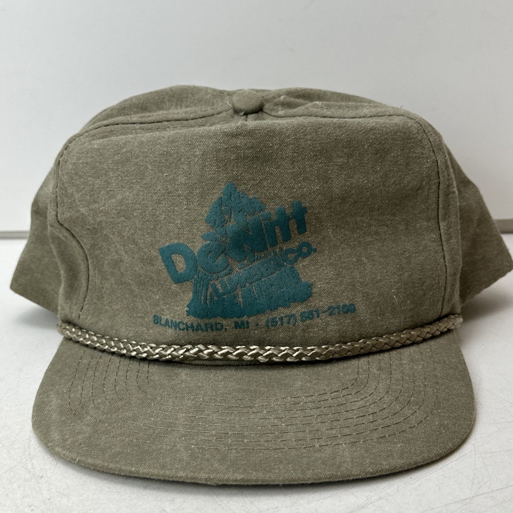 DeWitt Lumber Co Blanchard Michigan Mich MI Snapback Rope Hat Cap